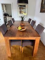 Teakhout eettafel 2,50 x 1,00 x 0,78, Gebruikt, Teakhout, 200 cm of meer, Vijf personen of meer