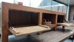 TV meubel blank teak., Gebruikt, Teakhout, Ophalen of Verzenden, 200 cm of meer