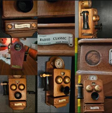 Antieke Handgemaakte Radio met Nederlandse Centen beschikbaar voor biedingen