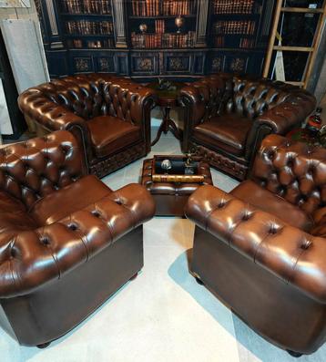 Gevlamd Bruine Springvale Chesterfield Clubfauteuil  beschikbaar voor biedingen