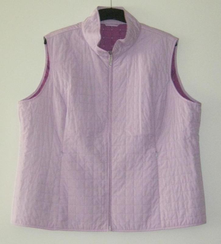Doorgestikte lila bodywarmer, maat XXL., Kleding | Dames, Bodywarmers, Zo goed als nieuw, Maat 46/48 (XL) of groter, Overige kleuren