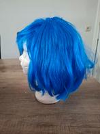 Blauwe Boblijn Pruik - Cosplay of Feest!, Ophalen of Verzenden, Zo goed als nieuw, Carnaval