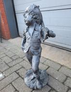 Antiek brons standbeeld Boer met vlegel, Verzenden, Zo goed als nieuw, Metaal, Mensenbeeld