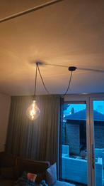 Nette plafondlamp woonkamer + reservebol, Ophalen of Verzenden, Gebruikt, Glas, Modern