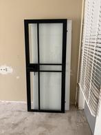 Matzwarte steellook binnendeur, Doe-het-zelf en Verbouw, Ophalen, 80 tot 100 cm, Binnendeur, Minder dan 200 cm