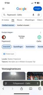 Feyenoord Celtic vak Y1, Tickets en Kaartjes, Seizoenskaart, Eén persoon