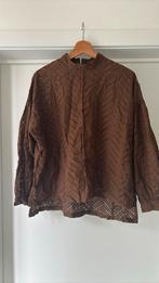 Bruine kanten blouse L, Dazy-Less, Bruin, Maat 42/44 (L), Ophalen of Verzenden