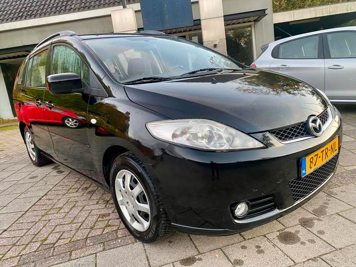 Mazda 5 1.8 2007 Zwart  7 persoons, Auto's, Mazda, Particulier, ABS, Airbags, Airconditioning, Alarm, Bluetooth, Boordcomputer