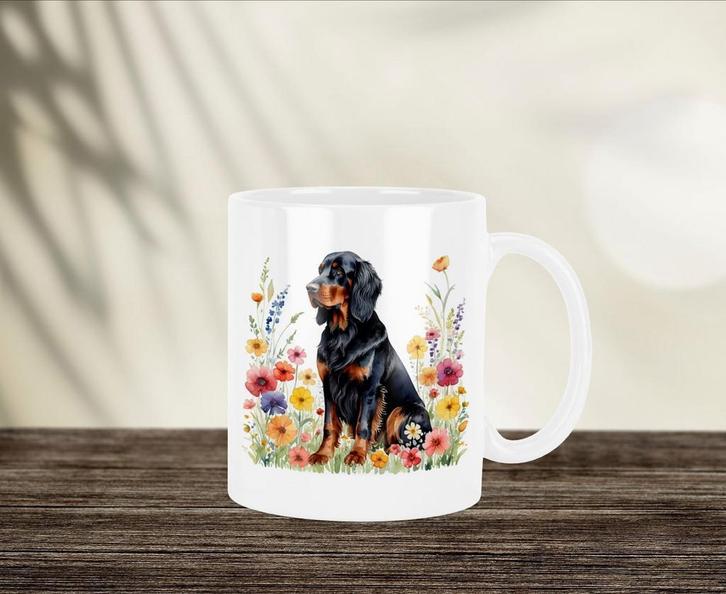 Gordon Setter Aquarel mok, Huis en Inrichting, Keuken | Servies, Nieuw, Kop(pen) en/of Schotel(s), Overige stijlen, Verzenden