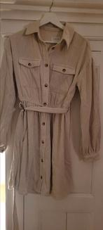 Nieuw! jurk beige ribstof Cotton Club maat s, Kleding | Dames, Ophalen of Verzenden, Nieuw, Beige, Boven de knie