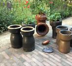 6 oude potten/ rioleringsbuizen van gres ( ook per stuk ), Tuin en Terras, Ophalen of Verzenden, Zo goed als nieuw