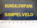 ruit sticker bungalowpark simpelveld, Verzenden, Zo goed als nieuw, Bedrijf of Vereniging