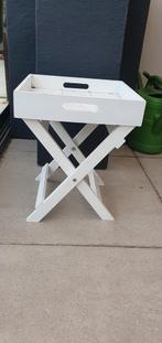 Leuke dienblad op poten inklapbaar, Ophalen of Verzenden, Gebruikt, Rechthoekig, Hout