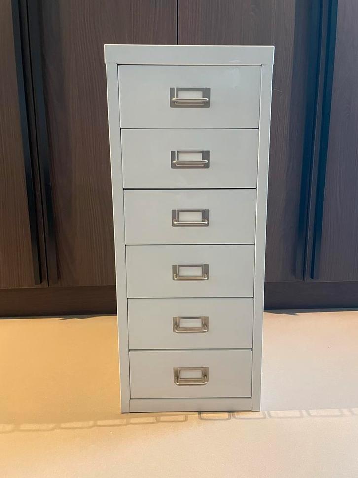 Metalen ladekast hoogglans wit, Huis en Inrichting, Kasten | Roldeurkasten en Archiefkasten, Gebruikt, 100 tot 150 cm, Minder dan 50 cm