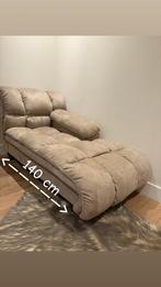 Beige Chaise Longue - Relaxfauteuil, Ophalen, Eenpersoons, 75 tot 100 cm, Zo goed als nieuw