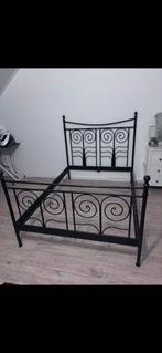 Ikea zwart spijlenbed 140 x 200, Ophalen, Zwart, Tweepersoons, 140 cm