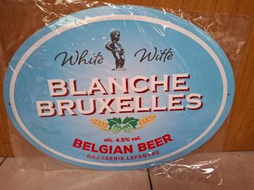 Metalen reclamebord Blanche de Bruxelles beschikbaar voor biedingen