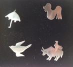 Broches pin 4x Foujita kunst metaal, Overige materialen, Overige kleuren, Minder dan 4 cm, Ophalen of Verzenden