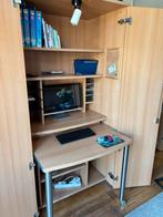 Computerkast met uitschuifbare tafel, Ophalen, Kunststof, Zo goed als nieuw, 170 cm of meer