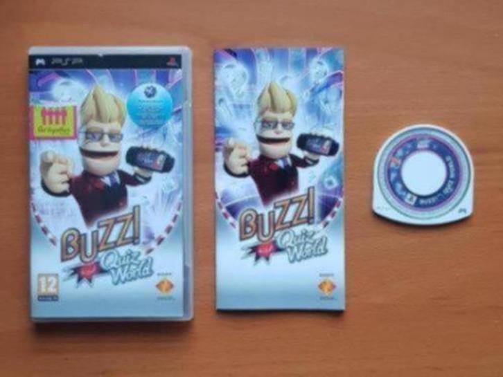 OPRUIMEN | PSP | Buzz Quiz World, Spelcomputers en Games, Games | Sony PlayStation Portable, Gebruikt, Puzzel en Educatief, 3 spelers of meer