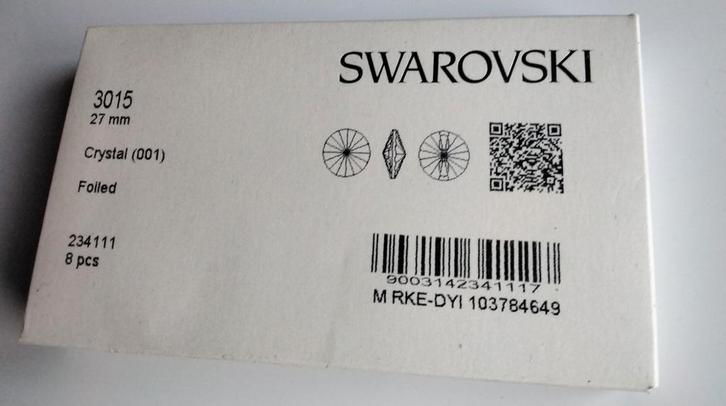 17 originele swarovski knopen van 27 mm doorsnee., Verzamelen, Swarovski, Nieuw, Sieraad of Horloge, Ophalen of Verzenden