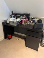 Ikea bureau bruin/zwart, Ophalen, Gebruikt