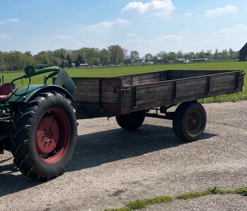 Landbouwkar platte wagen aanhanger oldtimer kar, Doe-het-zelf en Verbouw, Transportwagens, Ophalen