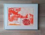Lino/diepzeefdruk Michael Jepkes, LE PELOU, Antiek en Kunst, Kunst | Litho's en Zeefdrukken, Ophalen of Verzenden