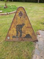 Vintage bord "Werk in uitvoering" Frans, Antiek en Kunst, Curiosa en Brocante, Ophalen