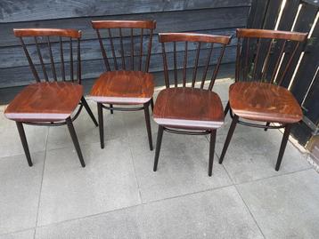 Set Beukenhouten Spijlenstoelen T-797 - Vintage jaren 60-70 beschikbaar voor biedingen