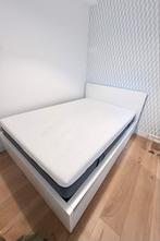 IKEA bed 140x200 + Emma matras, Ophalen, Wit, Tweepersoons, 140 cm