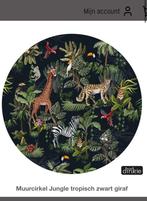 Muurcirkel thema jungle met ophangsysteem 120 cm doorsnede, Huis en Inrichting, Woonaccessoires | Wanddecoraties, Ophalen, Zo goed als nieuw