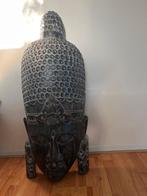 Groot Houten Boeddhabeeld / Masker, Ophalen of Verzenden, Zo goed als nieuw