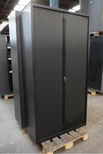 Zwarte archiefkast roldeurkast kantoorkast met sleutel, Niet ingevuld, Gebruikt, 100 tot 150 cm, Niet ingevuld