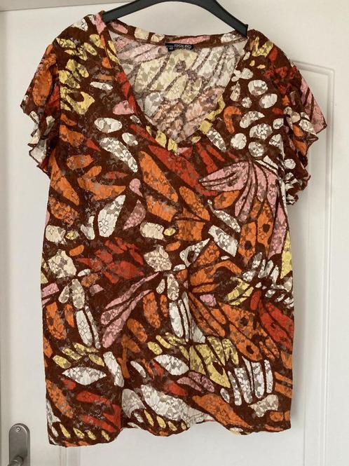 kanten top shirt 46 Norah zgan, Kleding | Dames, Tops, Zo goed als nieuw, Maat 46/48 (XL) of groter, Overige kleuren, Korte mouw