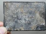 merkplaat antieke gas meter utrecht, Antiek en Kunst, Antiek | Gereedschap en Instrumenten, Verzenden