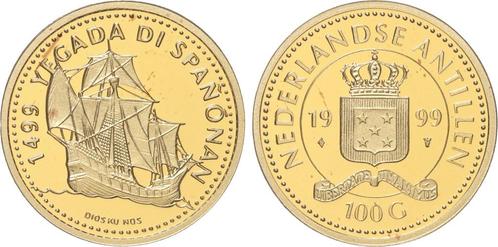 Nederlandse Antillen 100 gulden goud 1999, Postzegels en Munten, Edelmetalen en Baren, Goud, Ophalen of Verzenden