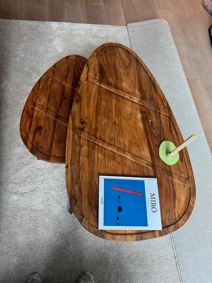 Dutchbone Sham Salontafel Set van 2, Huis en Inrichting, Tafels | Salontafels, Zo goed als nieuw, Minder dan 50 cm, 50 tot 100 cm