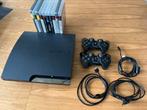 Sony Playstation 3 slim with 2 controllers & 10 games, Spelcomputers en Games, Spelcomputers | Sony PlayStation 3, Met 2 controllers