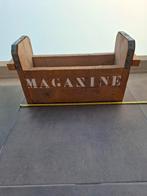 Stoere robuuste steigerhout lectuurbak , krantenbak, Huis en Inrichting, Woonaccessoires | Krantenbakken en Lectuurbakken, Ophalen