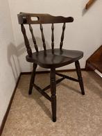 Houten Vintage stoel, Huis en Inrichting, Stoelen, Ophalen, Gebruikt, Bruin, Vintage