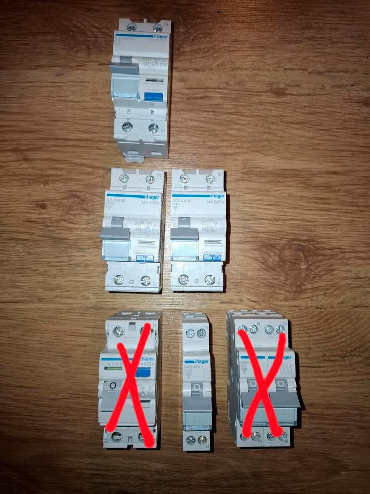 Hager aardlekautomaat aardlekschakelaar C16 eaton, Doe-het-zelf en Verbouw, Elektra en Kabels, Overige typen, Ophalen of Verzenden