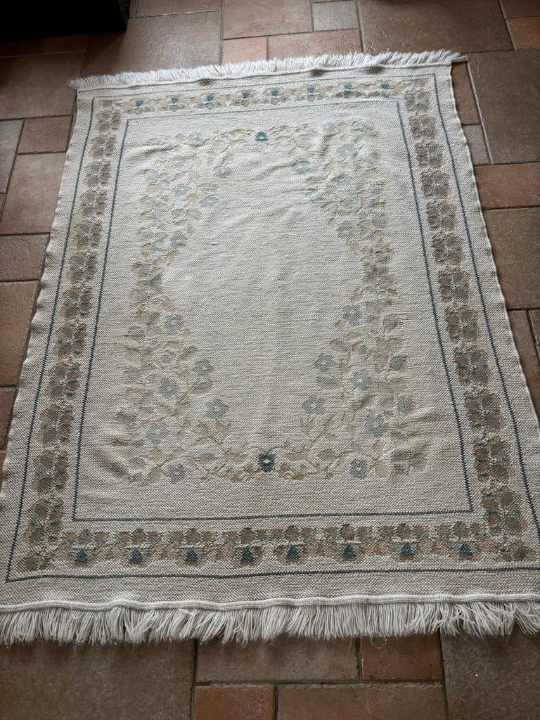 Mooi vintage Bouclé Tafelkleed, 100 tot 150 cm, Wit, Ophalen of Verzenden, Zo goed als nieuw