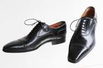 Bijna nieuwe zwarte Santoni oxfords in maat 7.5 F = 41.5, Kleding | Heren, Schoenen, Zwart, Ophalen of Verzenden, Zo goed als nieuw