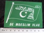 ruit sticker de moeslim vlag logo vintage flag, Verzenden, Zo goed als nieuw, Overige typen