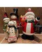 Beeld Decoratie sneeuwpop kerstman, Diversen, Kerst, Ophalen of Verzenden