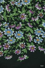Vintage tricot jersey stof groen bloem 1.40x3.20 mt (11657), Hobby en Vrije tijd, 200 cm of meer, Nieuw, Groen, Ophalen of Verzenden