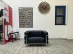 Cassina | Le Corbusier | LC3 | Zwart Leder | 1x, Huis en Inrichting, Fauteuils, Metaal, Gebruikt, -, -