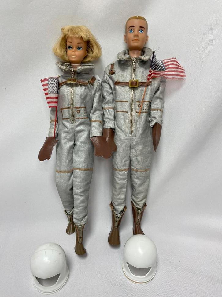 Vintage Barbie Ken astronauten 1965 super set, Verzamelen, Poppen, Gebruikt, Fashion Doll, Ophalen of Verzenden