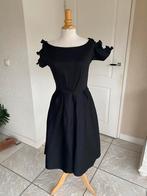 Zwarte swing jurk, unique vintage, S, Ophalen of Verzenden, Onder de knie, Unique vintage, Zo goed als nieuw